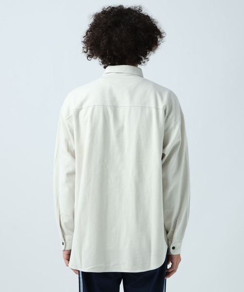 BAYFLOW（ベイフロー）の「ブラッシュドプレーンシャツ（シャツ/ブラウス・メンズ・カーキ/オフホワイト・LARGE/MEDIUM）」の3枚目の写真