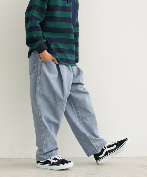 coca（coca）（コカ）の「キッズ　ゆったりデニムパンツ（デニムパンツ・キッズ・ブルー・130/140/110/120）」の4枚目の写真