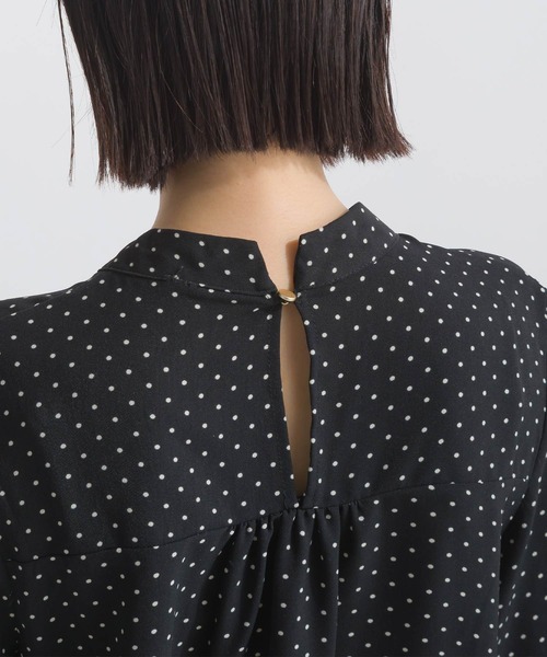 PICCIN(ピッチン)の「【WEB限定】メタルパールバーボウタイドットブラウス(メタルパールバー取り外し可能)(シャツ/ブラウス・レディース・ブラック/オフホワイト・M)」の3枚目の写真