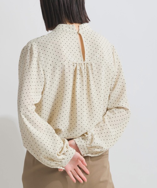 PICCIN(ピッチン)の「【WEB限定】メタルパールバーボウタイドットブラウス(メタルパールバー取り外し可能)(シャツ/ブラウス・レディース・ブラック/オフホワイト・M)」の22枚目の写真