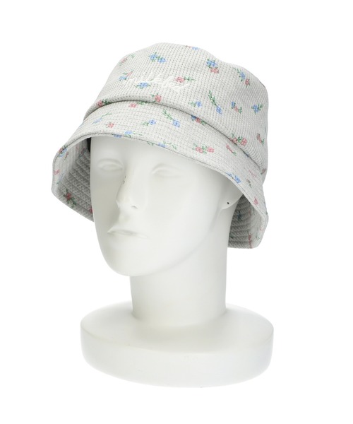 MILKFED.（ミルクフェド）の「FLORAL PATTERN WAFFLE HAT（ハット・レディース・アッシュ/オフホワイト・ONE SIZE）」の5枚目の写真