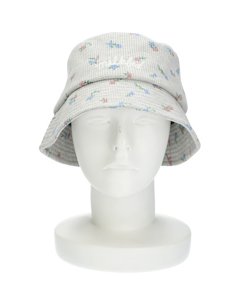 MILKFED.（ミルクフェド）の「FLORAL PATTERN WAFFLE HAT（ハット・レディース・アッシュ/オフホワイト・ONE SIZE）」の6枚目の写真