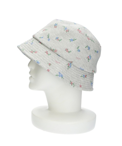MILKFED.（ミルクフェド）の「FLORAL PATTERN WAFFLE HAT（ハット・レディース・アッシュ/オフホワイト・ONE SIZE）」の7枚目の写真