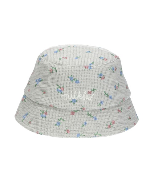 MILKFED.（ミルクフェド）の「FLORAL PATTERN WAFFLE HAT（ハット・レディース・アッシュ/オフホワイト・ONE SIZE）」の12枚目の写真