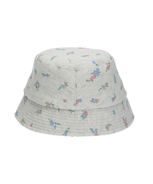 MILKFED.（ミルクフェド）の「FLORAL PATTERN WAFFLE HAT（ハット・レディース・アッシュ/オフホワイト・ONE SIZE）」の14枚目の写真