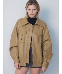 EMODA | フェイクレザーオーバーブルゾン(ブルゾン)