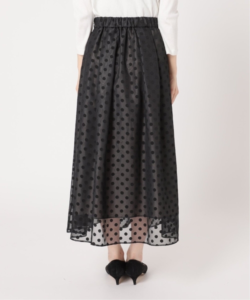 La TOTALITE（ラトータリテ）の「《追加》シアードットタックスカート（スカート・レディース・ブラック/ベージュ・36/38）」の18枚目の写真