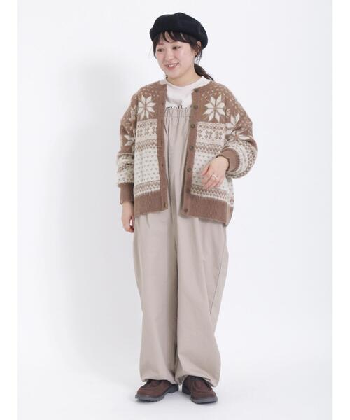 Samansa Mos2（サマンサ モスモス）の「前後2way裾ドロストサロペット（サロペット/オーバーオール・レディース・ベージュ/モカ/カーキ/チャコールグレー・F）」の6枚目の写真