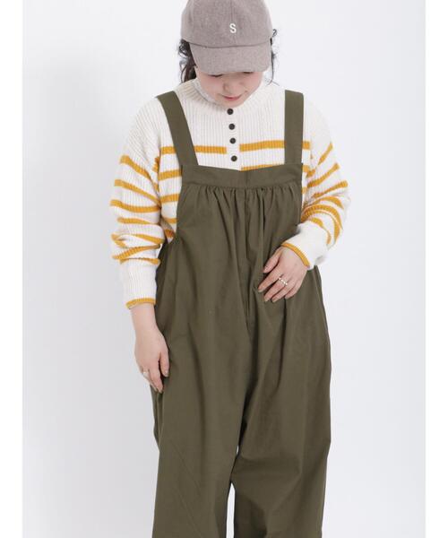 Samansa Mos2（サマンサ モスモス）の「前後2way裾ドロストサロペット（サロペット/オーバーオール・レディース・ベージュ/モカ/カーキ/チャコールグレー・F）」の8枚目の写真
