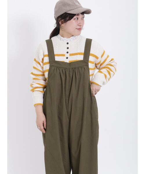 Samansa Mos2（サマンサ モスモス）の「前後2way裾ドロストサロペット（サロペット/オーバーオール・レディース・ベージュ/モカ/カーキ/チャコールグレー・F）」の10枚目の写真