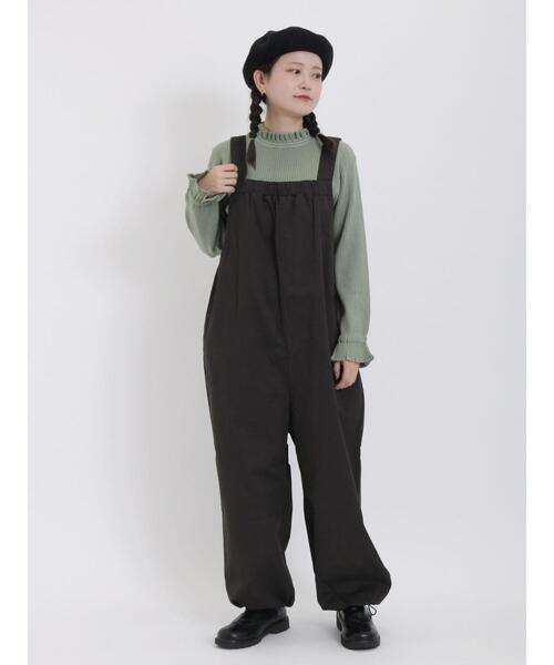 Samansa Mos2（サマンサ モスモス）の「前後2way裾ドロストサロペット（サロペット/オーバーオール・レディース・ベージュ/モカ/カーキ/チャコールグレー・F）」の17枚目の写真