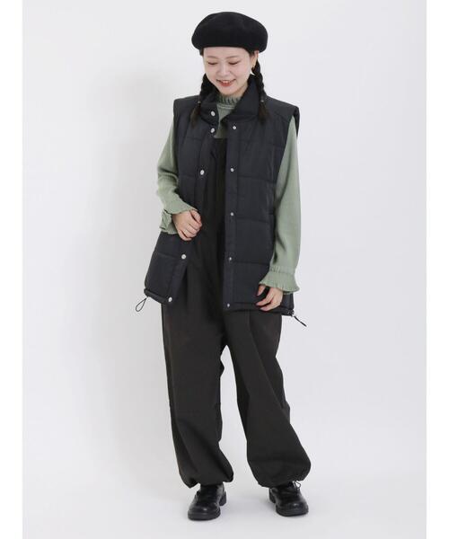 Samansa Mos2（サマンサ モスモス）の「前後2way裾ドロストサロペット（サロペット/オーバーオール・レディース・ベージュ/モカ/カーキ/チャコールグレー・F）」の19枚目の写真