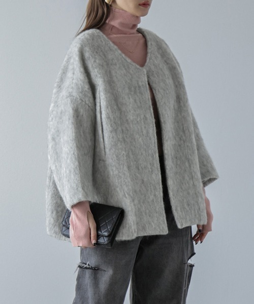 Lajour（ラジュール）の「日本製2wayコート（ダウンジャケット/コート・レディース・ブラック/ベージュ/グレー/ライトグレー・フリー）」の10枚目の写真