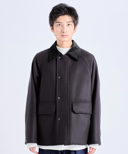 【美品】PUBLIC TOKYO S140メルトンジップブルゾン S140メルトンジップブルゾン サイズ1