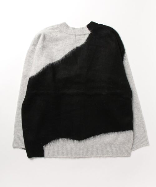 CAPRICIEUX LE'MAGE(カプリシューレマージュ)の「シャギーニュアンス柄カーディガン(カーディガン/ボレロ・レディース・ブルー/ブラック・FREE)」の3枚目の写真