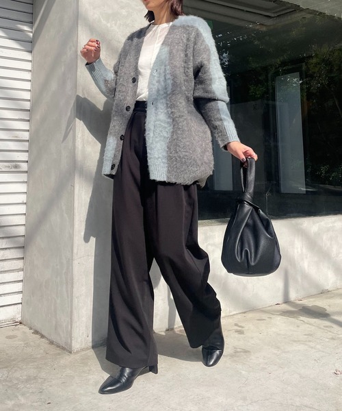 CAPRICIEUX LE'MAGE(カプリシューレマージュ)の「シャギーニュアンス柄カーディガン(カーディガン/ボレロ・レディース・ブルー/ブラック・FREE)」の16枚目の写真