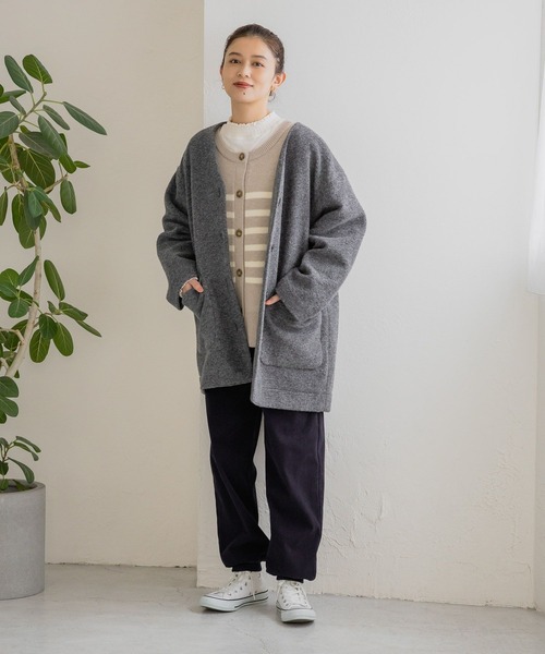 studio CLIP(スタディオクリップ)の「コーデュロイジョガーパンツ(その他パンツ・レディース・ライトグレー/ネイビー/カーキ/スモーク・MEDIUM/LARGE)」の17枚目の写真