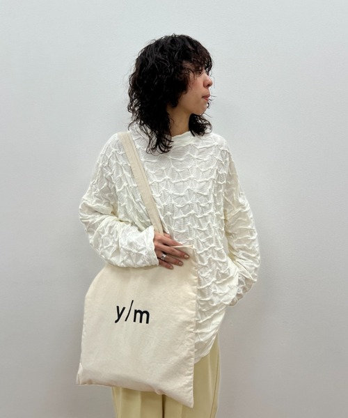 y/m（イム）の「y/mカラートートBAG（トートバッグ・レディース・グレー/オフホワイト/イエロー/ブルー/ブラック/ピンク/レッド・FREE）」の19枚目の写真