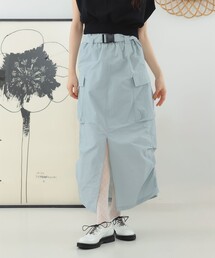 Ray BEAMS | Ray BEAMS / サイド ギャザー カーゴ スカート(スカート)