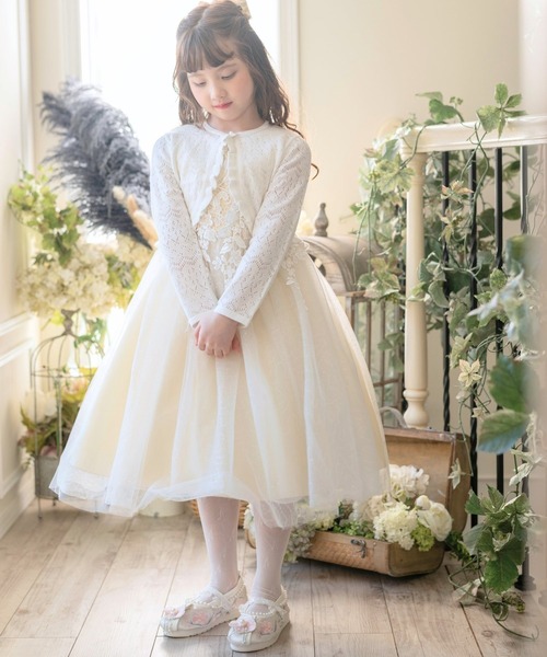 Catherine Cottage（キャサリンコテージ）の「花刺繍とパールの履物（バレエシューズ・キッズ・ベージュ/ホワイト・17/16/18/19/20/21/22）」の19枚目の写真