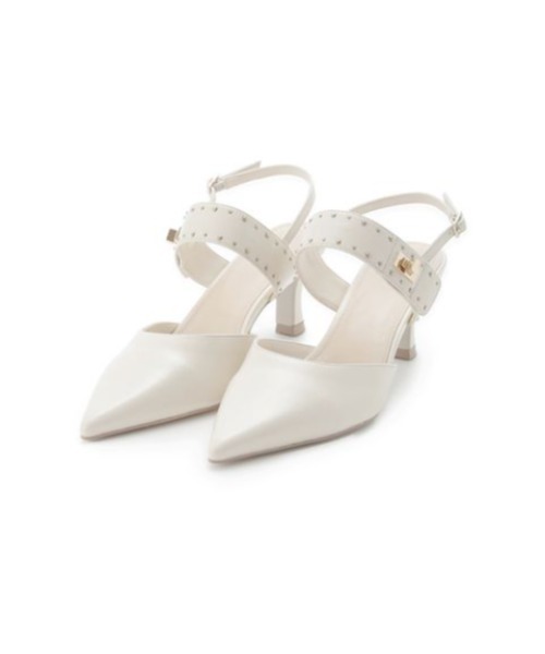 SNIDEL(スナイデル)の「ベルトヒールサンダル(サンダル・レディース・アイボリー/ベージュ/ブラック・MEDIUM/SMALL/LARGE)」の2枚目の写真