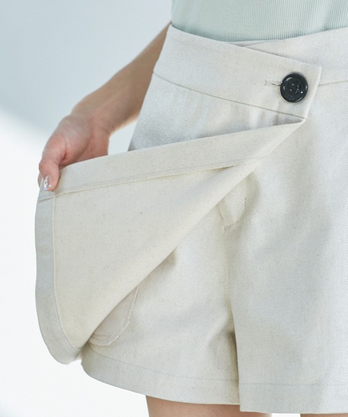 VIS（ビス）の「【STAYC/SUMIN着用】箔プリントミニスカパン（スラックス・レディース・ベージュ/グレー・S/M）」の16枚目の写真