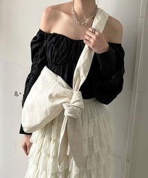 2wayギャザーディテールデザイントップス