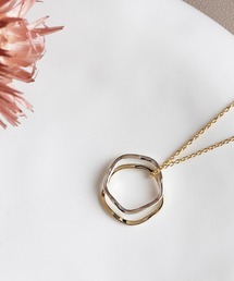 SENTI（センティ）の「SENTI センティ / W RING NECKLACE WAVE GD シルバー925リングネックレス / 4086（ネックレス）」
