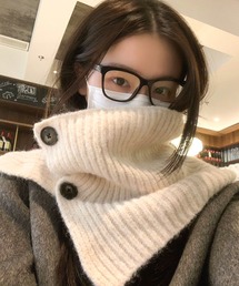 Felt-Maglietta | ボタン付きネックウォーマー(ネックウォーマー/スヌード)