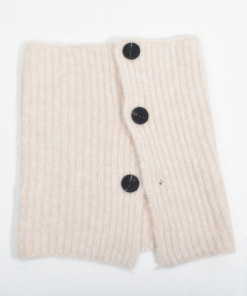 Felt-Maglietta（フェルトマリエッタ）の「ボタン付きネックウォーマー（ネックウォーマー/スヌード・レディース・ブラック/アイボリー/チャコールグレー/グレー・FREE）」の8枚目の写真