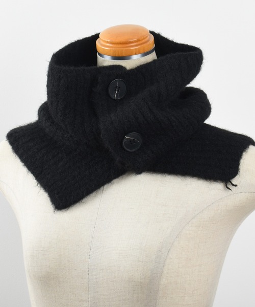 Felt-Maglietta（フェルトマリエッタ）の「ボタン付きネックウォーマー（ネックウォーマー/スヌード・レディース・ブラック/アイボリー/チャコールグレー/グレー・FREE）」の14枚目の写真