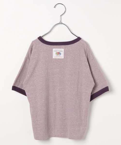 FRUIT OF THE LOOM(フルーツオブザルーム)の「【Fruit Of The Loom(フルーツオブザルーム)】リンガーT(KIDS)(Tシャツ/カットソー・キッズ・パープル/グリーン/アイボリー・110cm/120cm/130cm/140cm)」の22枚目の写真