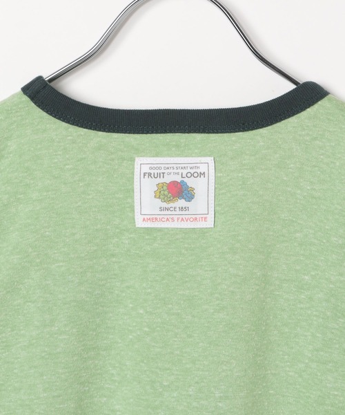 FRUIT OF THE LOOM(フルーツオブザルーム)の「【Fruit Of The Loom(フルーツオブザルーム)】リンガーT(KIDS)(Tシャツ/カットソー・キッズ・パープル/グリーン/アイボリー・110cm/120cm/130cm/140cm)」の19枚目の写真