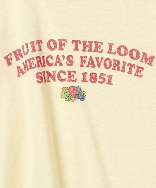 FRUIT OF THE LOOM(フルーツオブザルーム)の「【Fruit Of The Loom(フルーツオブザルーム)】リンガーT(KIDS)(Tシャツ/カットソー・キッズ・パープル/グリーン/アイボリー・110cm/120cm/130cm/140cm)」の14枚目の写真