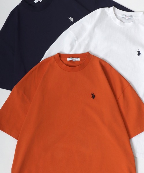 U.S. POLO ASSN.(ユーエスポロアッスン)の「U.S. POLO ASSN./ユーエスポロアッスン ワンポイント刺繍 ビッグシルエット 半袖Tシャツ レディース メンズ(Tシャツ/カットソー・メンズ・ホワイト/ブラック/サックスブルー/ネイビー/オレンジ/ホワイト系その他/アイボリー・S/M/L/XL)」の7枚目の写真