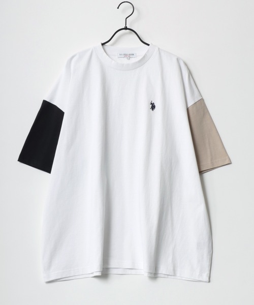 U.S. POLO ASSN.(ユーエスポロアッスン)の「U.S. POLO ASSN./ユーエスポロアッスン ワンポイント刺繍 ビッグシルエット 半袖Tシャツ レディース メンズ(Tシャツ/カットソー・メンズ・ホワイト/ブラック/サックスブルー/ネイビー/オレンジ/ホワイト系その他/アイボリー・S/M/L/XL)」の13枚目の写真