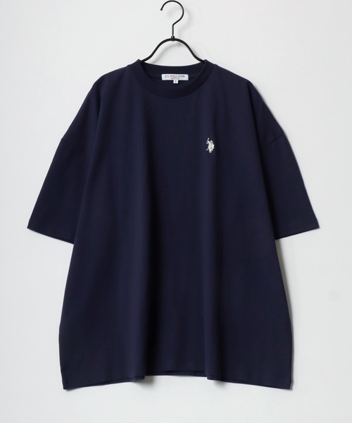U.S. POLO ASSN.(ユーエスポロアッスン)の「U.S. POLO ASSN./ユーエスポロアッスン ワンポイント刺繍 ビッグシルエット 半袖Tシャツ レディース メンズ(Tシャツ/カットソー・メンズ・ホワイト/ブラック/サックスブルー/ネイビー/オレンジ/ホワイト系その他/アイボリー・S/M/L/XL)」の10枚目の写真
