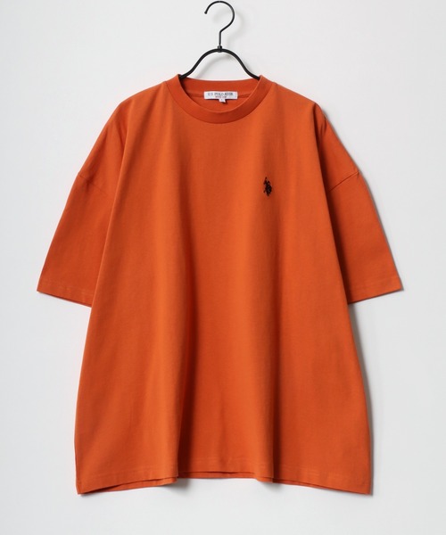 U.S. POLO ASSN.(ユーエスポロアッスン)の「U.S. POLO ASSN./ユーエスポロアッスン ワンポイント刺繍 ビッグシルエット 半袖Tシャツ レディース メンズ(Tシャツ/カットソー・メンズ・ホワイト/ブラック/サックスブルー/ネイビー/オレンジ/ホワイト系その他/アイボリー・S/M/L/XL)」の12枚目の写真