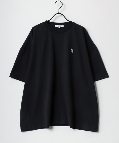 U.S. POLO ASSN.(ユーエスポロアッスン)の「U.S. POLO ASSN./ユーエスポロアッスン ワンポイント刺繍 ビッグシルエット 半袖Tシャツ レディース メンズ(Tシャツ/カットソー・メンズ・ホワイト/ブラック/サックスブルー/ネイビー/オレンジ/ホワイト系その他/アイボリー・S/M/L/XL)」の9枚目の写真
