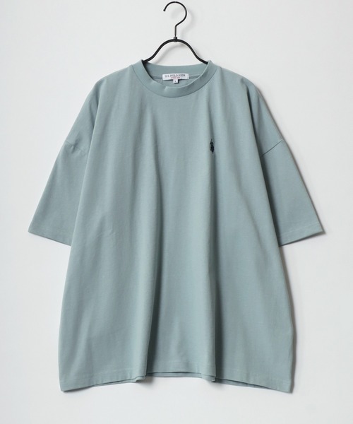 U.S. POLO ASSN.(ユーエスポロアッスン)の「U.S. POLO ASSN./ユーエスポロアッスン ワンポイント刺繍 ビッグシルエット 半袖Tシャツ レディース メンズ(Tシャツ/カットソー・メンズ・ホワイト/ブラック/サックスブルー/ネイビー/オレンジ/ホワイト系その他/アイボリー・S/M/L/XL)」の11枚目の写真