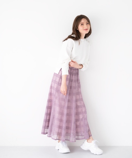 MISCH MASCH（ミッシュマッシュ）の「ビジュー釦クロップドスウェット/MM418202（スウェット・レディース・ピンク/ホワイト/ライトグレー/ネイビー・S/M）」の10枚目の写真