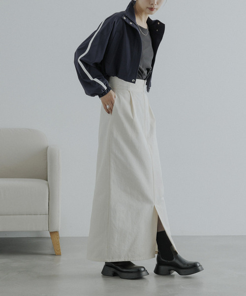 CE'E_SE'E（シーシー）の「クロップドトラックブルゾン（ブルゾン・レディース・ベージュ/ネイビー・FREE）」の8枚目の写真