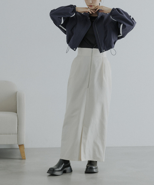 CE'E_SE'E（シーシー）の「クロップドトラックブルゾン（ブルゾン・レディース・ベージュ/ネイビー・FREE）」の9枚目の写真