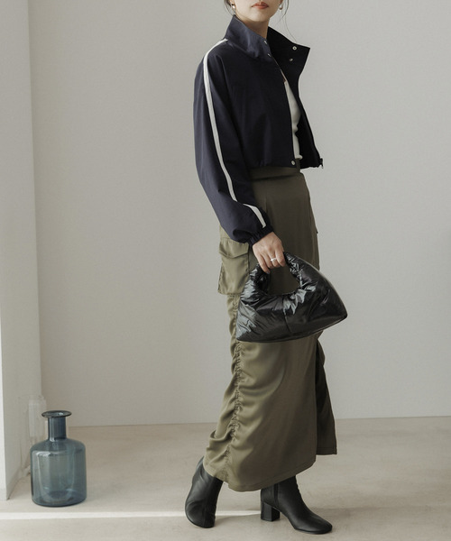 CE'E_SE'E（シーシー）の「クロップドトラックブルゾン（ブルゾン・レディース・ベージュ/ネイビー・FREE）」の11枚目の写真