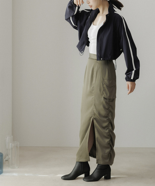 CE'E_SE'E（シーシー）の「クロップドトラックブルゾン（ブルゾン・レディース・ベージュ/ネイビー・FREE）」の13枚目の写真