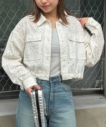 CIAOPANIC | 【2024SS】INDIAレースショート丈2ポケットシャツジャケット(ブルゾン)