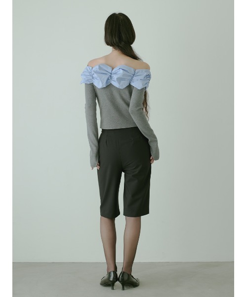 Stretchy Viscose Dramatic Neck Top（ニット）｜SORIN（ソリン