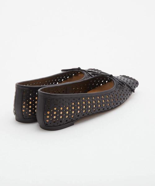 martinique（マルティニーク）の「【CHEMBUR/チェンバー】SQ FLAT STUD PUNCHING BALLET（バレエシューズ・レディース・ブラック・37/36/35/38）」の5枚目の写真