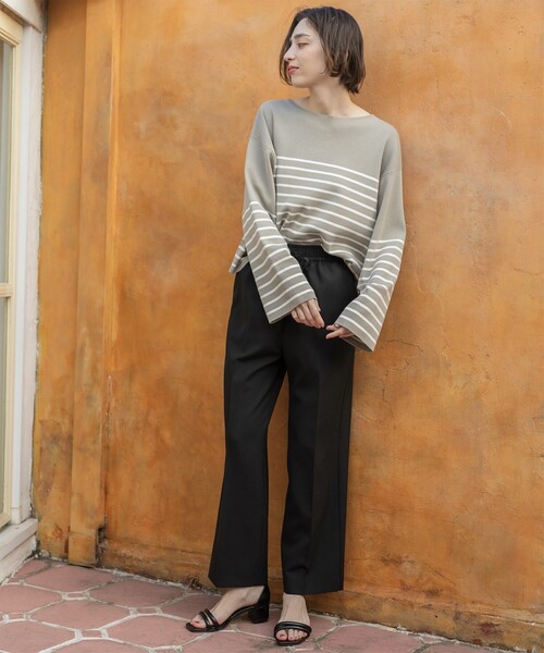 OPAQUE.CLIP（オペークドットクリップ）の「◆≪SS-LLsize≫ 美脚ツイルワイドパンツ【洗濯機洗い可】（その他パンツ・レディース・ベージュ/グリーン/ブラック・34/36/38/40/42）」の14枚目の写真