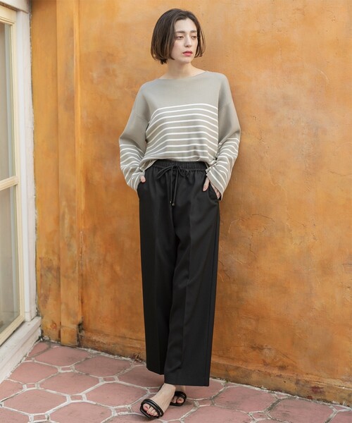 OPAQUE.CLIP（オペークドットクリップ）の「◆≪SS-LLsize≫ 美脚ツイルワイドパンツ【洗濯機洗い可】（その他パンツ・レディース・ベージュ/グリーン/ブラック・34/36/38/40/42）」の15枚目の写真